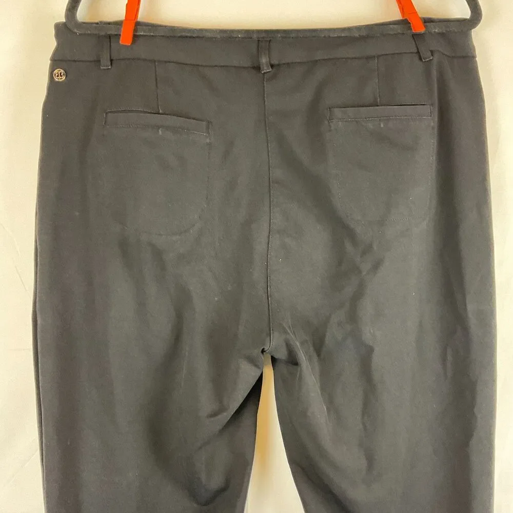 Betabrand Pants XL Black Straight Leg Cuffed